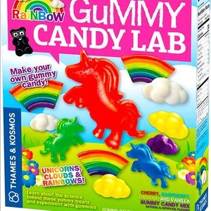 Rainbow gummy candy lab
